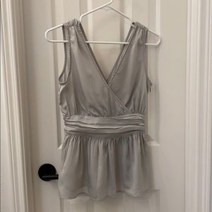 Sleeveless silver/grey dressy top